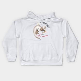 Cupid ferret Kids Hoodie